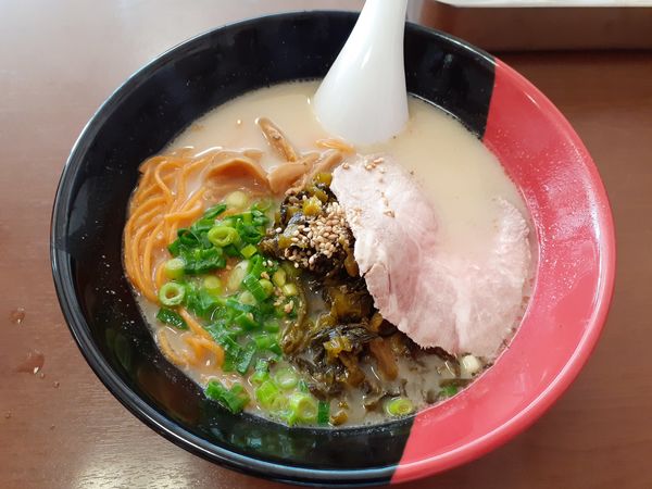 「高菜ラーメン、赤麺、替玉」@西海製麺所 稲城若葉台店の写真