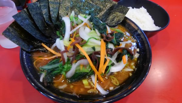 「チャーシュー麺、のり、野菜畑、ライス」@環2家の写真