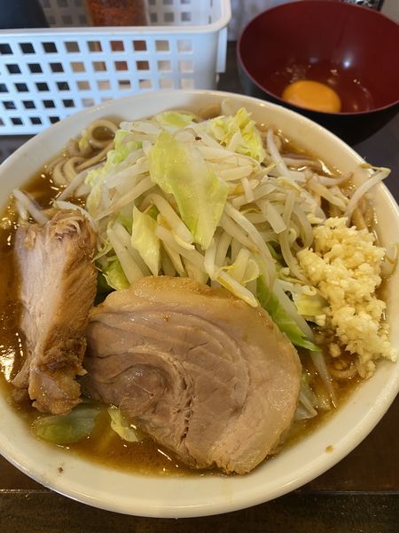 「小ラーメン＋生たまご＋カレー味」@麺屋 歩夢の写真