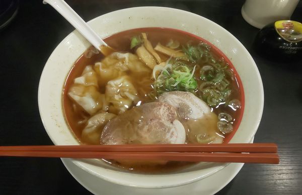 「酒田のふわとろワンタンメン」@幸楽苑 塩部店の写真