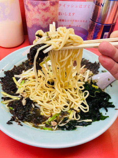 「岩のりラーメン小、ネギ、ライス小」@ラーメン関口の写真