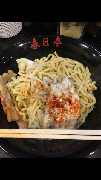 「鳥豚油そば」@油そば 春日亭 渋谷店の写真