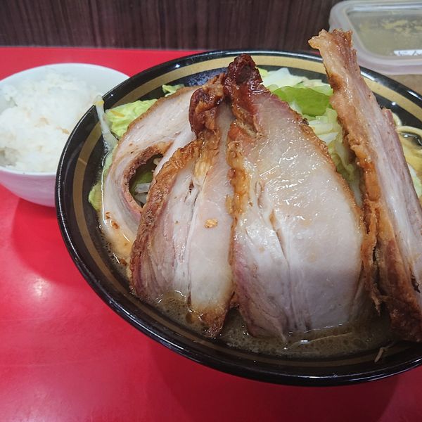 「野菜ラーメン750円、バラチャーシュー150円」@横浜家系ラーメン 宗八 柏本店の写真