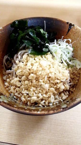 「冷やしタヌキ蕎麦」@えきめんや 品川店の写真