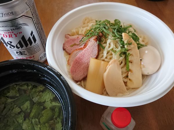 「【テイクアウト】千寿ねぎの鴨出汁つけ蕎麦900円」@中華蕎麦 瑞山（ZUIZAN）の写真