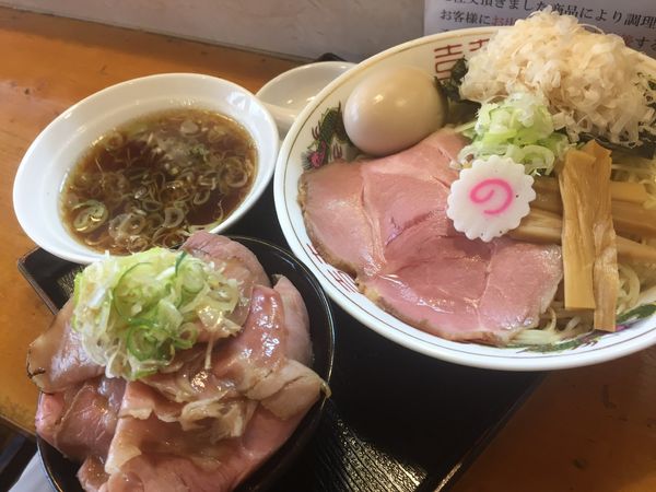 「味玉つけ麺（940円）＋肉めし」@さんのじの写真