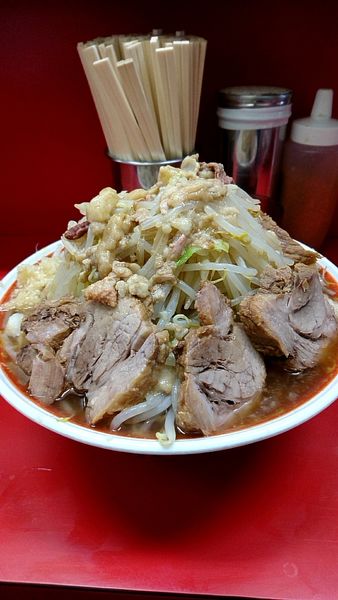 「大豚850円ニンニク少し他全マシ」@ラーメン二郎 上野毛店の写真