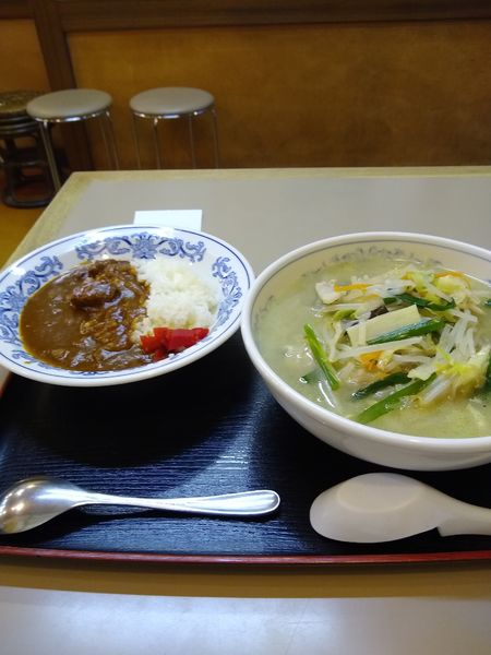 「タンメンセット カレー」@古寿茂 日本橋店の写真