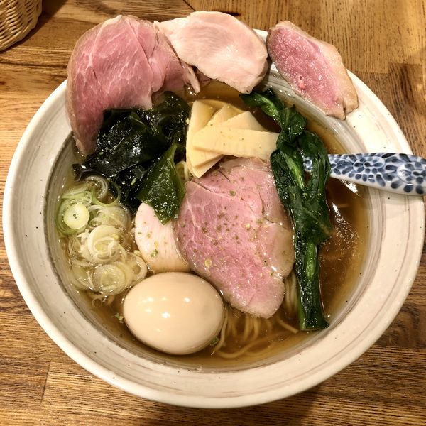 「味玉肉増し山椒白醤油そば ￥1150」@中華そば きなりの写真