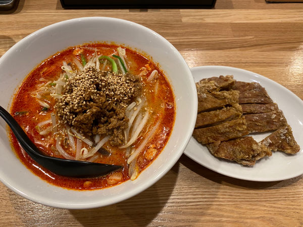 「排骨担々麺（3辛）」@かつぎやの写真