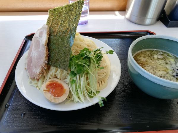 「柚子塩つけそば」@あぢとみ食堂の写真