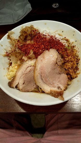 「ラーメン800円汁無し100円」@麺屋 づかちゃんの写真