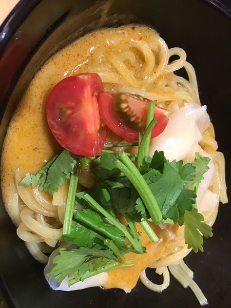 「ラクサまぜそば380円+税」@スシロー ウニクス野田店の写真