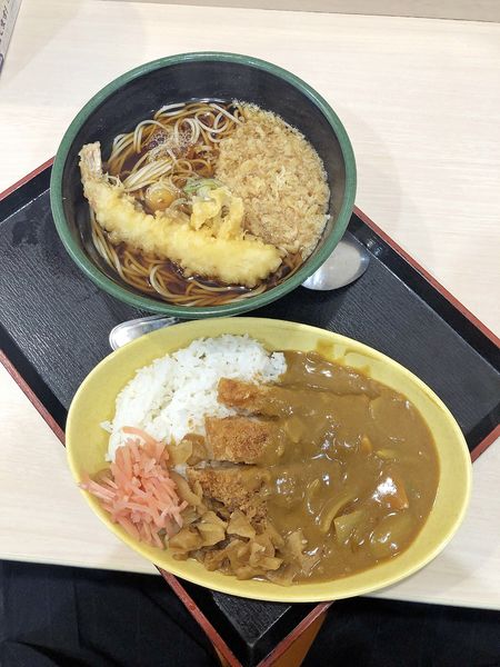 「〇得セット¥590+えび天(クーポン)」@ゆで太郎 門前仲町店の写真