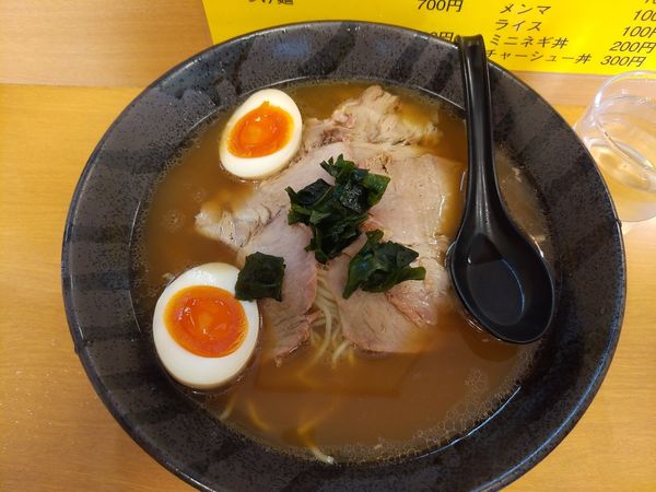 「チャーシューメン+味玉子 メンマ抜き」@ラーメンショップ 壬生店の写真