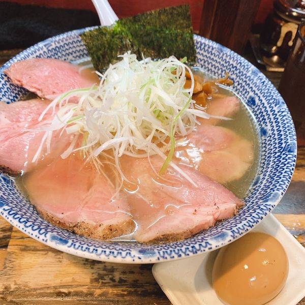 「塩チャーシューめん　味玉トッピング」@麺心 國もとの写真