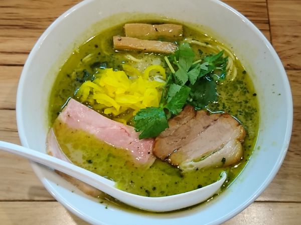 「【限定】さや抹茶らぁめん ￥850」@らーめん カッパハウスの写真