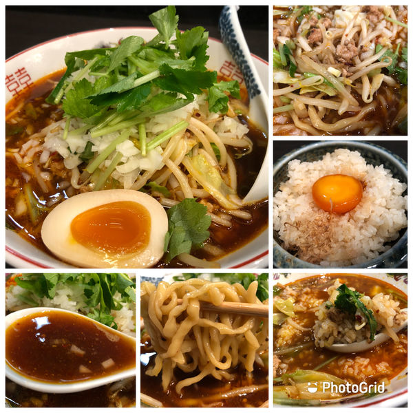 「【限定】辛醤油 850円 卵黄生姜めし 150円」@中華麺きなりの写真