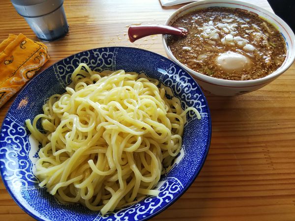 「節つけ麺　大盛り　＋味玉：サービス券」@煮干しらあめん 燕黒の写真