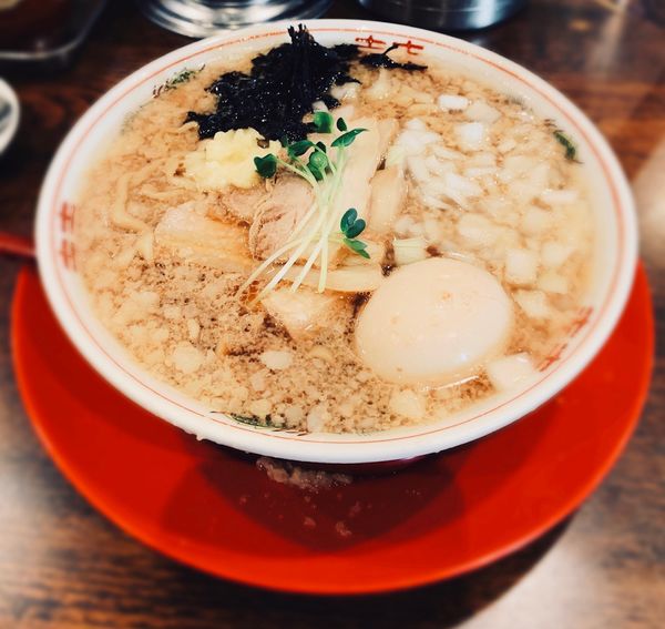 「【限定】鬼脂中華（￥900）＋味玉（￥120）」@つけめんTETSU 御徒町ラーメン横丁店の写真