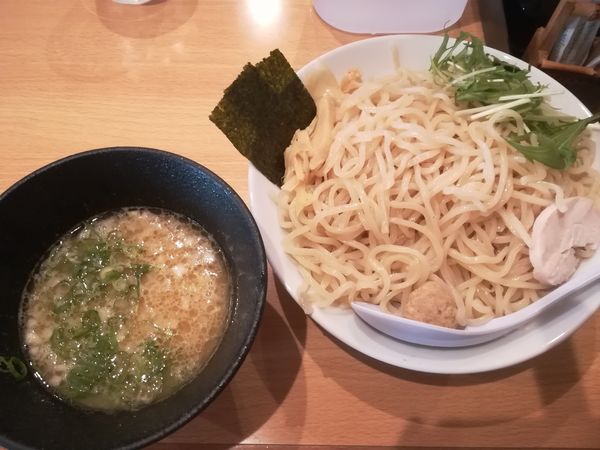 「濃厚鶏つけSOBA(醤油、特盛り)」@濃厚鶏SOBA 麺 THE KUROの写真