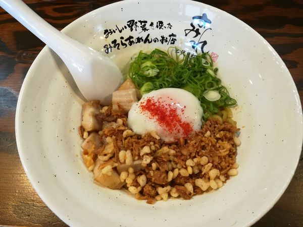 「別所流まぜそば」@おいしい野菜を使ったみそらあめんのお店 すみれ 二代目松阪店の写真