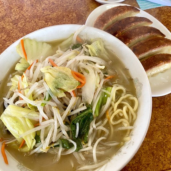 「タンメン＋餃子」@神立珍來の写真