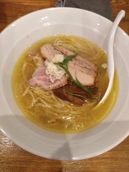 「【限定】蟹と蜆そば 800円 明太子ご飯150円」@麺処 青野の写真