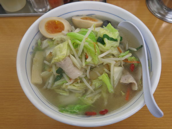 「野菜タンメン：500円（クーポンで味玉無料）」@福しん 上野駅前店の写真