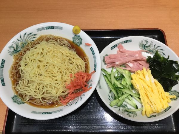 「【期間限定】黒酢しょうゆ冷し麺(¥550)」@日高屋 荻窪北口店の写真