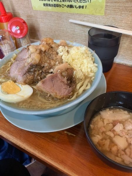 「富士丸ラーメン 900円　ブタカスアブラ 40円」@ラーメン富士丸 西新井大師店の写真