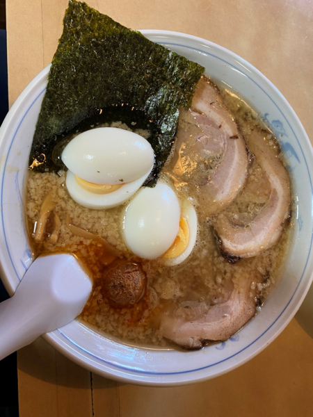 「チャーシュー麺　（卵トッピング）」@屋台ラーメンの写真
