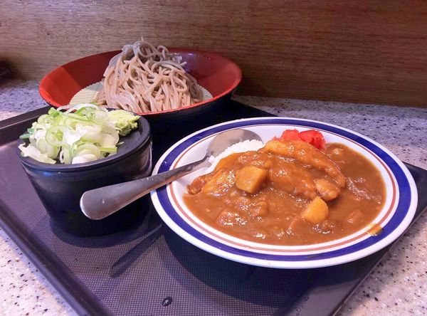 「ミニチキンカツカレーセット（日替火曜日限定）」@名代 富士そば 昭和通り店の写真
