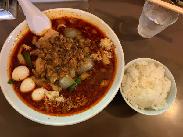 「辛いスタ満ソバ900円」@元祖スタミナ満点らーめん すず鬼の写真