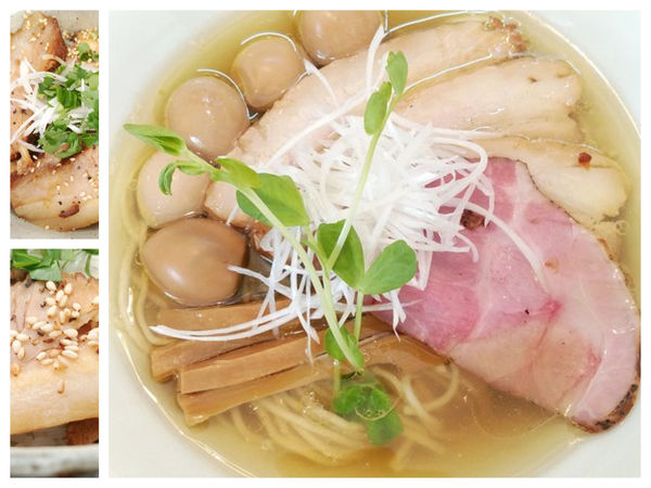 「比内地鶏と大山鶏の特製kiri_soba（潮）＋脂身ごはん」@The Noodles & Saloon Kiriyaの写真