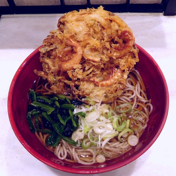 「小海老入りかき揚げ天そば(530円)」@箱根そば 本陣の写真