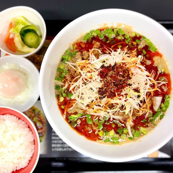 「汁あり 坦々麺 ¥850円（半熟玉子＋100円）」@陳麻婆豆腐Maejimaの写真