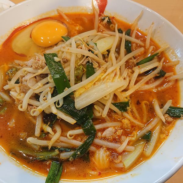 「魂スタ950円瓶ビール550円大分唐揚げ300円ライス120」@魂麺の写真