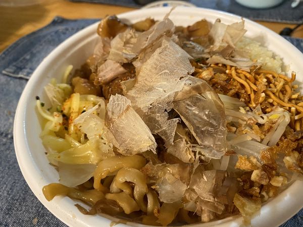 「テイクアウト 汁なし 910円」@茨城豚そば 特龍 本店の写真