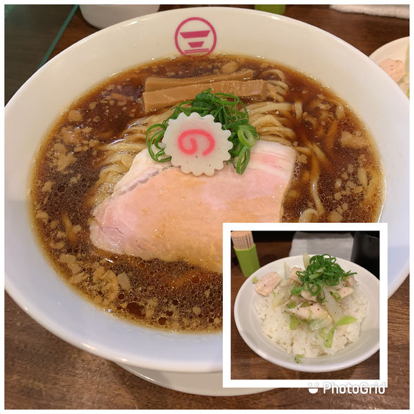 「横浜中華そば(大）790円＋鶏塩飯」@麺や維新の写真