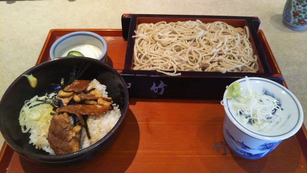 「ランチセット、ミニ鴨丼」@竹前の写真