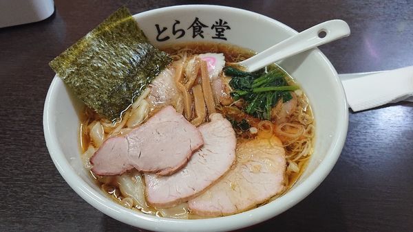 「焼豚ワンタン中華そば」@とら食堂の写真