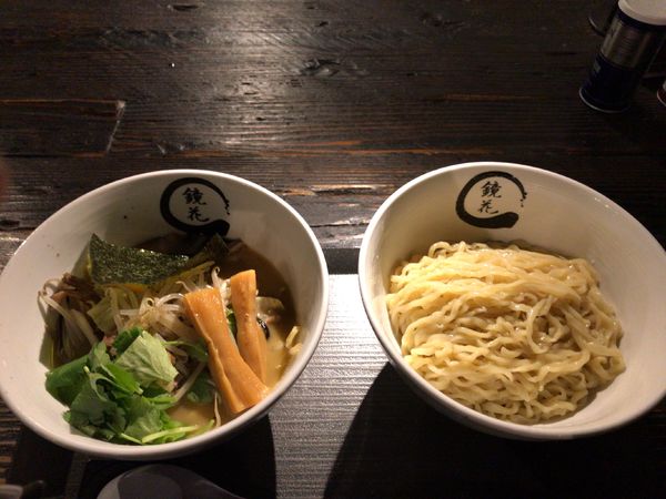 「塩野菜炒めらーめん(1450円)+つけ麺(150円)」@らーめん愉悦処 鏡花の写真
