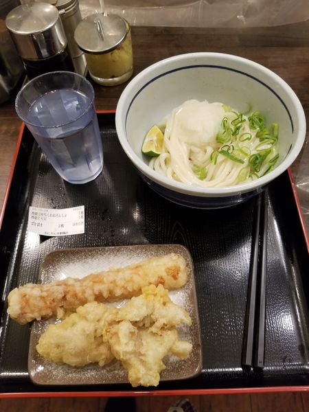 「鶏天&ちくわ天おろし」@おにやんま 新橋店の写真