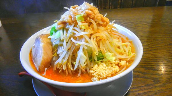 「味噌ラーメン大(ﾔｻｲ、ﾆﾝﾆｸ、ｱﾌﾞﾗ)」@ラーメン ヒカリの写真