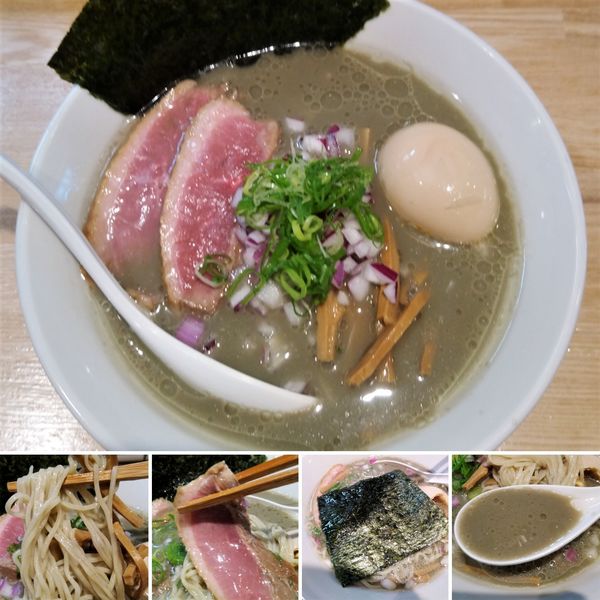 「味玉入りちょっぴりビターな冷やし煮干ラーメン 950円」@中華ソバ ビリケンの写真