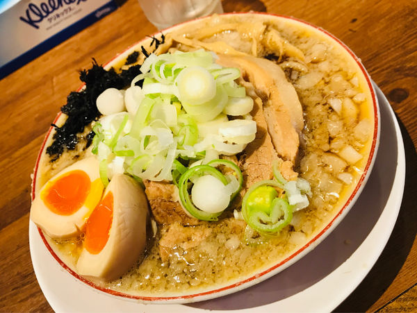 「背脂味玉煮干し太麺」@麺屋58の写真