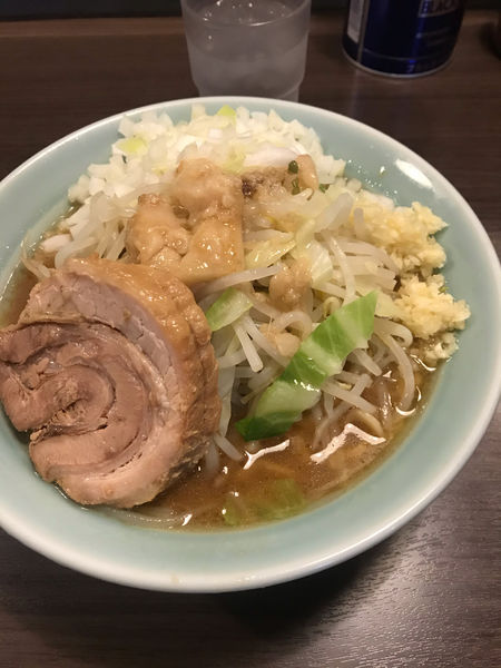 「ラーメン(200g)豚1枚玉ねぎ680円＋50円」@かじろうramen7の写真