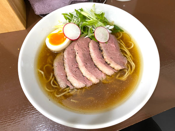 「国産合鴨ロースの九条ネギそば」@中華そば うお青の写真