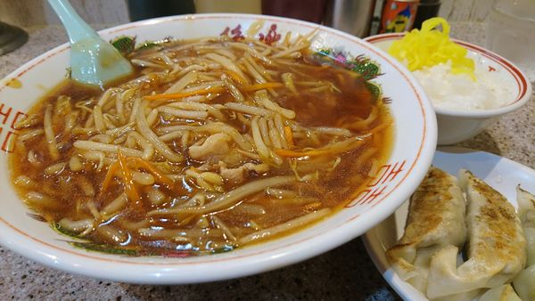 「【昼】もやしそば定食」@ラーメン王 後楽本舗の写真
